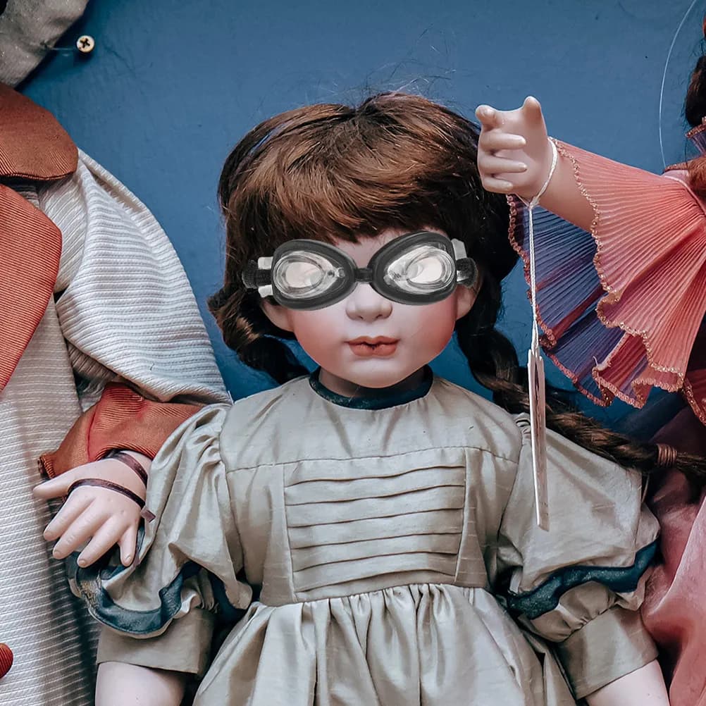 8Pcs Mini Swim Goggles Set Miniature Eyewear for DIY Dress-Up Mini Accessories Dollhouse Scene Creative Crafts Photography Props