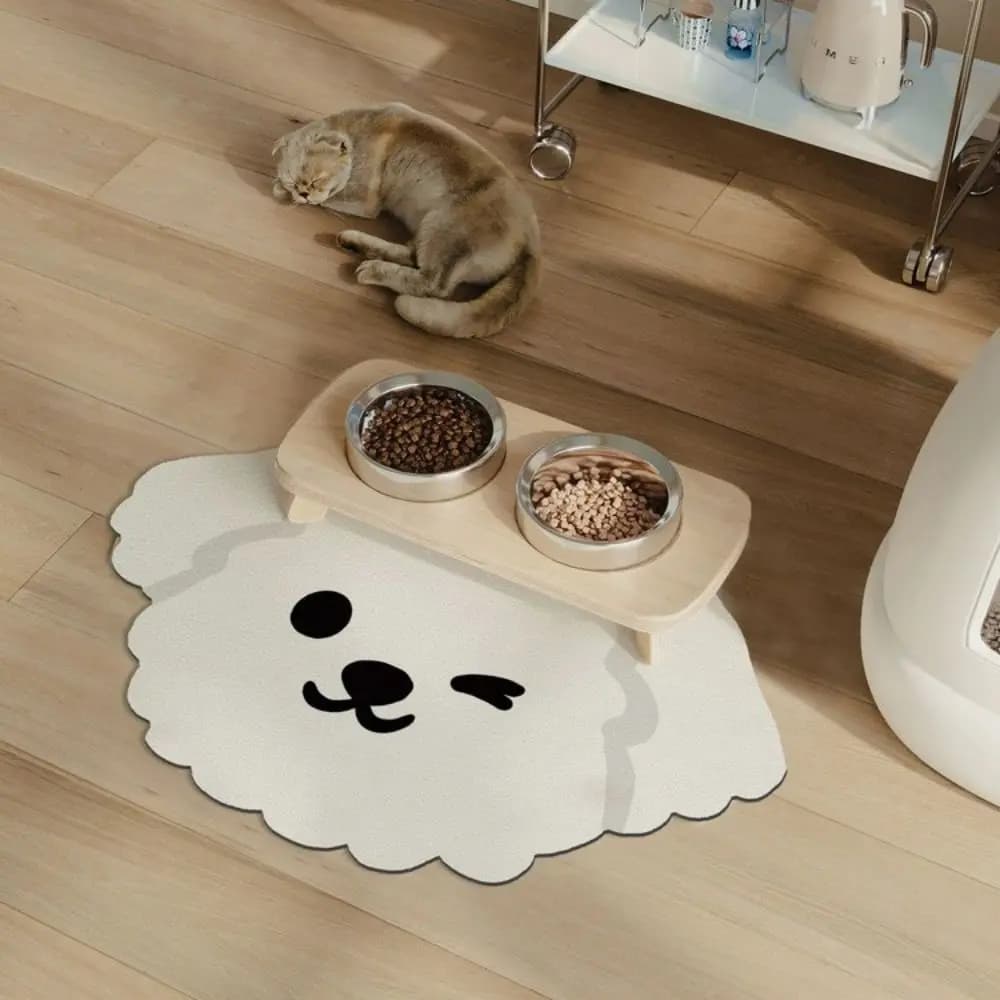 VIKAMA Cartoon Pet Tovaglietta Per Gatti E Cani Pasto Zerbino Per Ciotole Assorbente Olio Assorbente Diatomea Fango Tappeto Per La Decorazione Della Casa