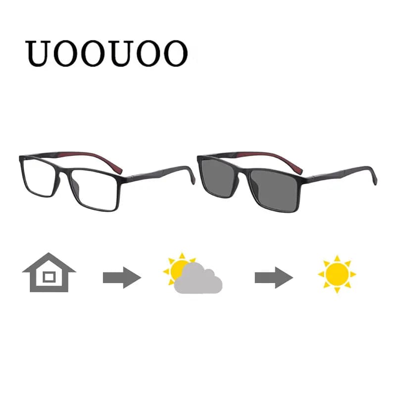 Photochromic Bifocal Reading Glasses Men See Near Reader See Far Gray Sunglasses Men Presbyopia Can Custom With Cylinder Degree