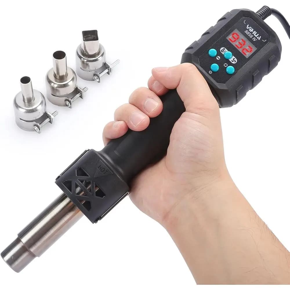 8858 IV Pistola termica multiuso o crating, Eics Saldatura, Fai da te, Involucro termoretraibile, Indicatore e pasta per torcia, Resina epossidica con tempera