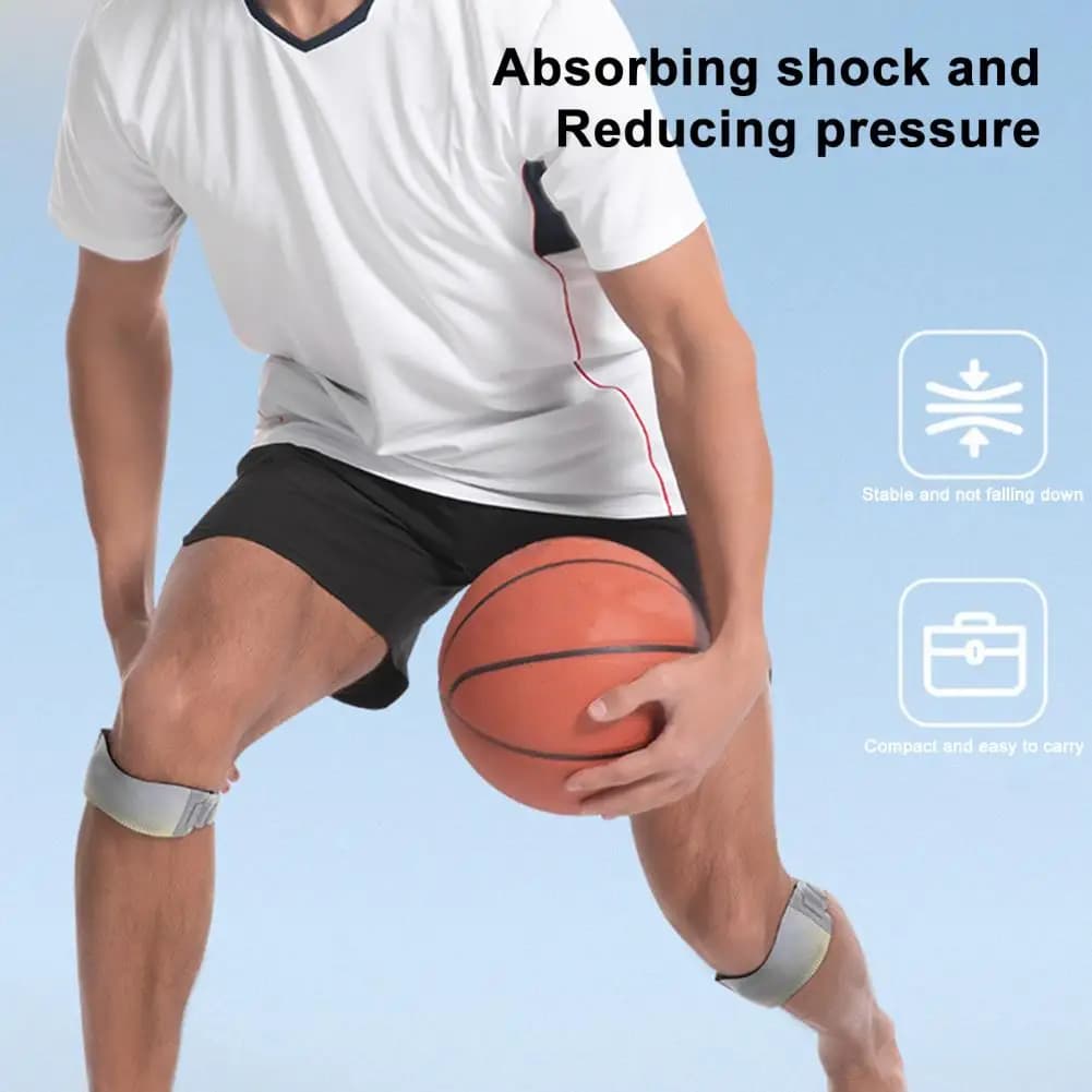 Cinturino per ginocchio rotuleo Sport Tennis Basket Corsa Ciclismo Sollievo dal dolore al ginocchio Supporto per tendine rotuleo Stabilizzatore Fascia per ginocchio