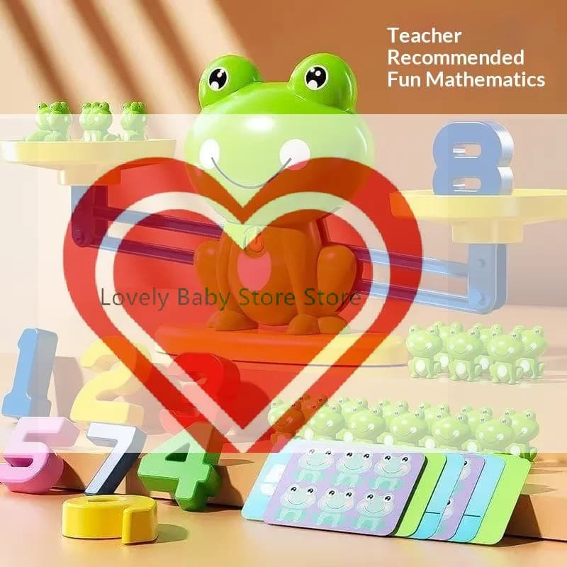 Giocattoli Matematici per l'Intelligenza: Divertente Bilancia a Forma di Rana per l'Educazione Precoce dei Bambini, Gioco di Addizione e Sottrazione per lo Sviluppo della Logica