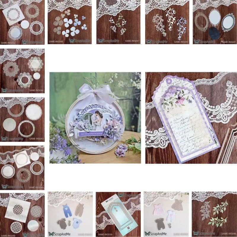 Doily Ornament Branch Flowers Craft Metal Cutting Dies Mold Strips Sheet Scrapbook Paper Craft Knife Mold Blade Punch Stencils