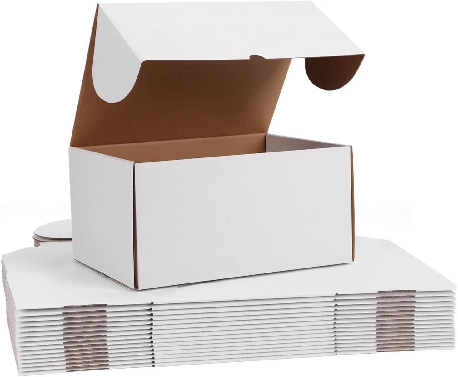 Scatole di Spedizione in Cartone Ondulato Bianco 12x9x6 Pollici, Confezione da 15 per Imballaggio, Trasloco, Spedizione