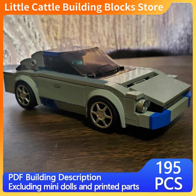 Speed Racing Car Model MOC Building Bricks 240Z Two-Door Sports Car Modular Technology Children Holiday Gifts Assemble Toys Suit