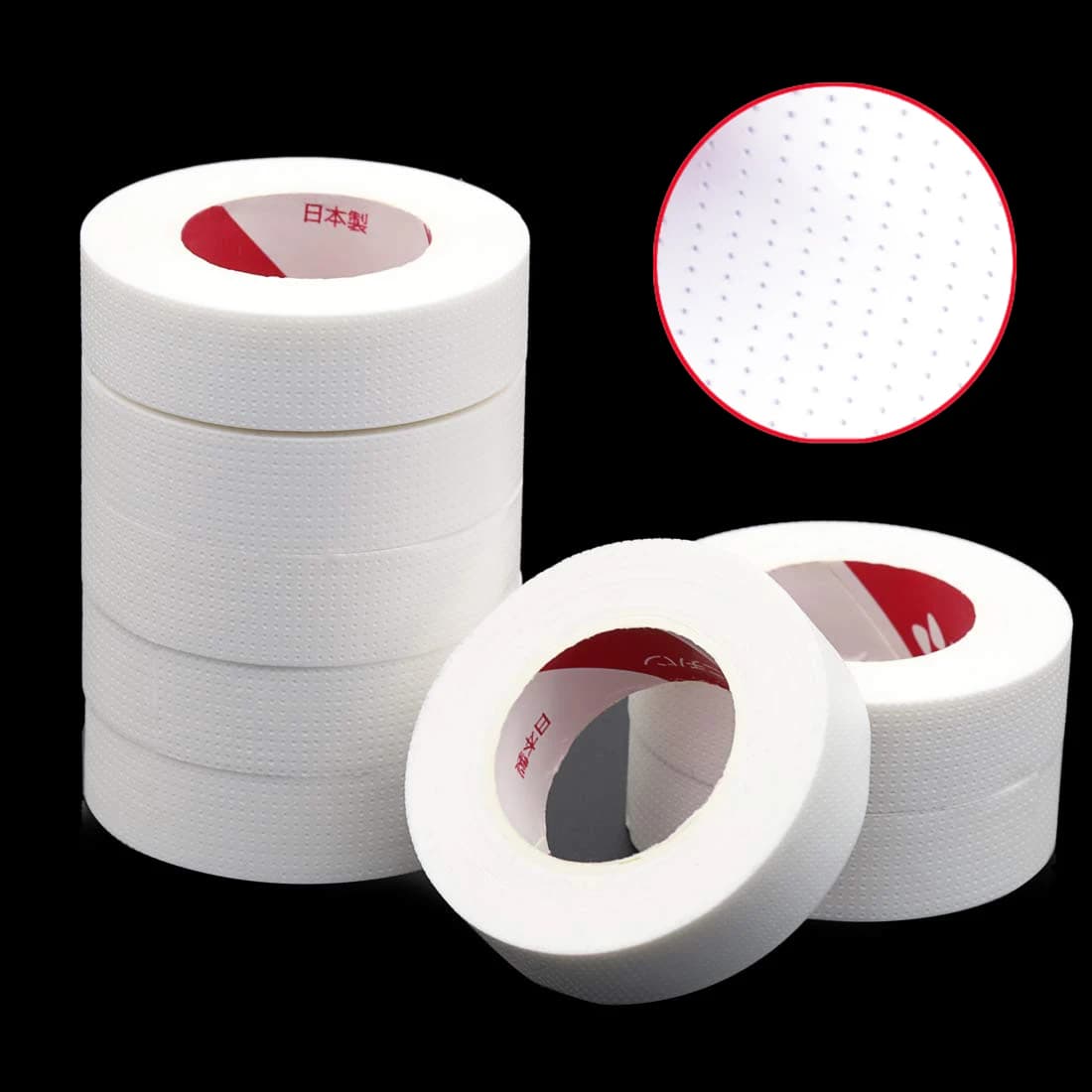 2/3 rolls of japanese insulating tape for extension eyelashes without hairs under the eye pads breathable nonwoven tape paper lashes patch