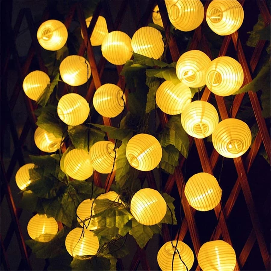 10/20/30LED Lanterna Solare Luci Della Stringa Di Natale Fata Esterna Luci Da Giardino Ghirlande per Patio Street Party Decorazione di Nozze