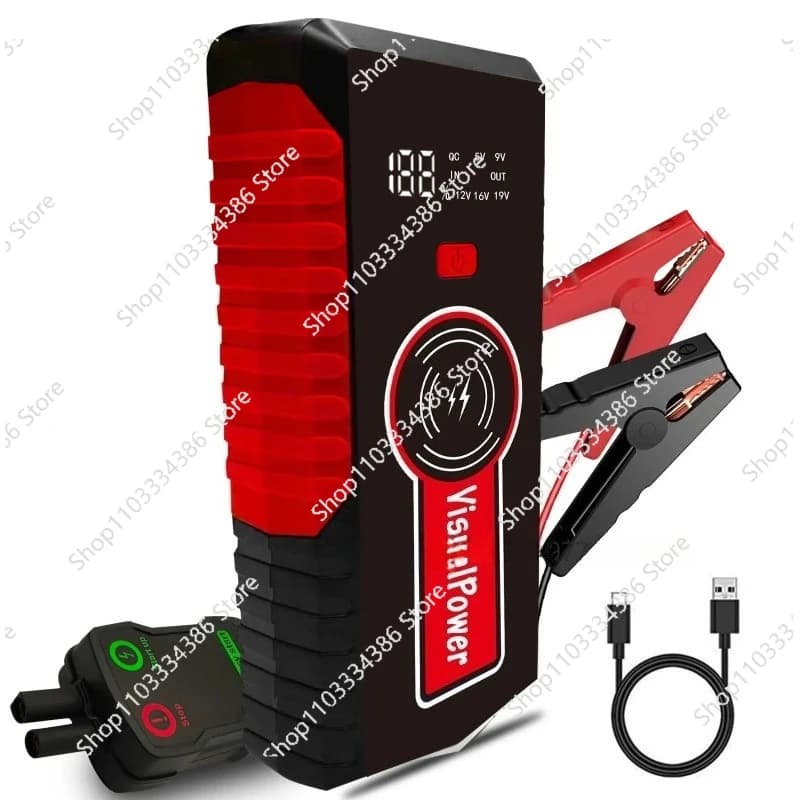 Avviatore di emergenza per auto 3000A 12v Dispositivo di avviamento booster multifunzionale Caricabatteria per auto Avviatore di emergenza