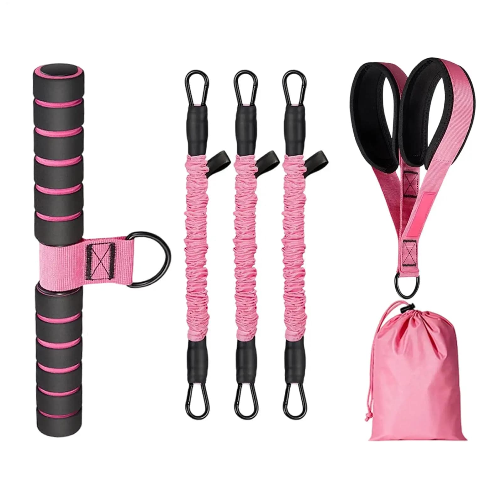 Set di elastici a pedale per yoga e fitness con maniglia e elastici a pedale staccabili per esercizi di resistenza