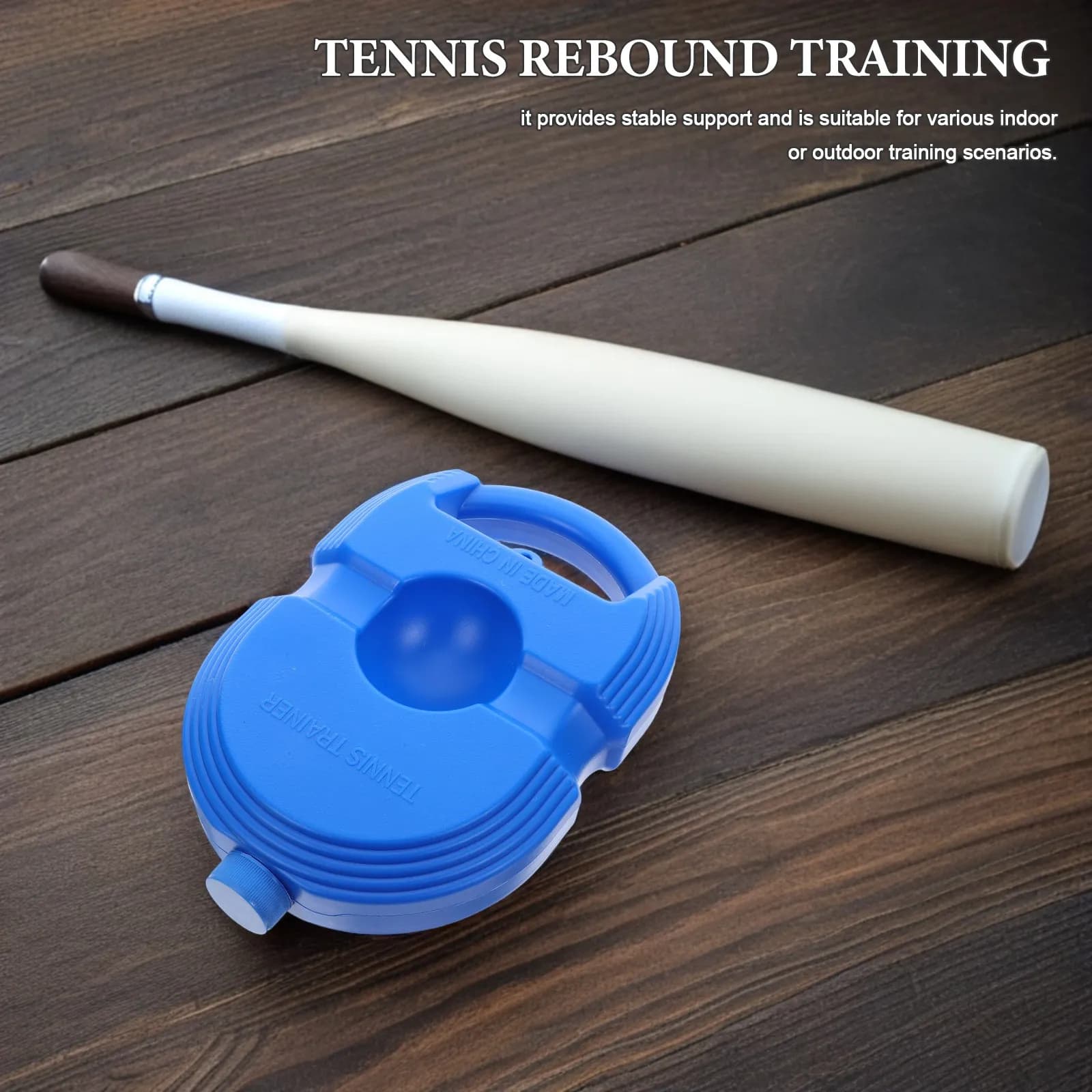Set da 1: Trainer da Tennis con Rebounder, Palline ad Alto Rimbalzo, Base Antiscivolo Portatile, Ausilio per l'Allenamento del Tennis con Corda Elastica per Principianti