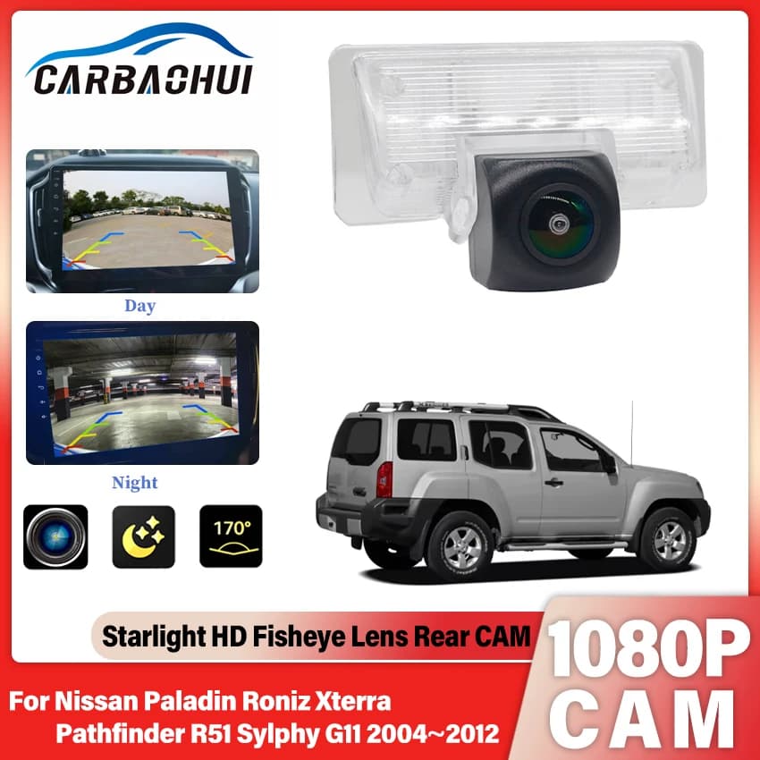 Car Backup telecamera per retromarcia parcheggio visione notturna impermeabile per Nissan Paladin Roniz Xterra Pathfinder R51 Sylphy G11 2004 ~ 2012
