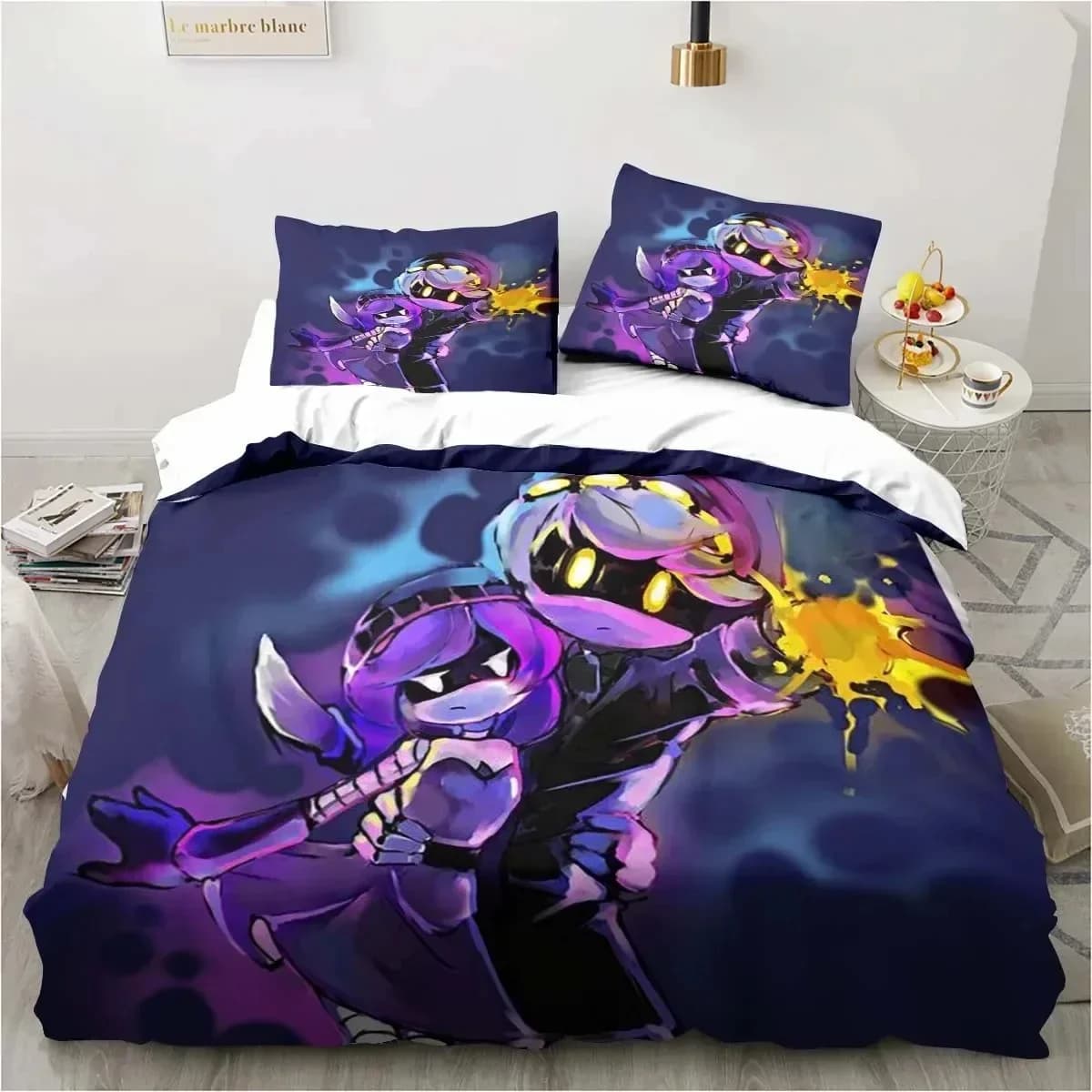 Nuovo set di biancheria da letto con stampa 3D Murder-Drones, set copripiumino, copripiumino, federa, misura King Queen Twin, per ragazzi, ragazze, adulti