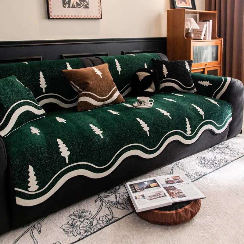 1PC tinta unita ciniglia tappetino per divano quattro stagioni copridivano universale addensare chaise lounge divano cuscino asciugamano