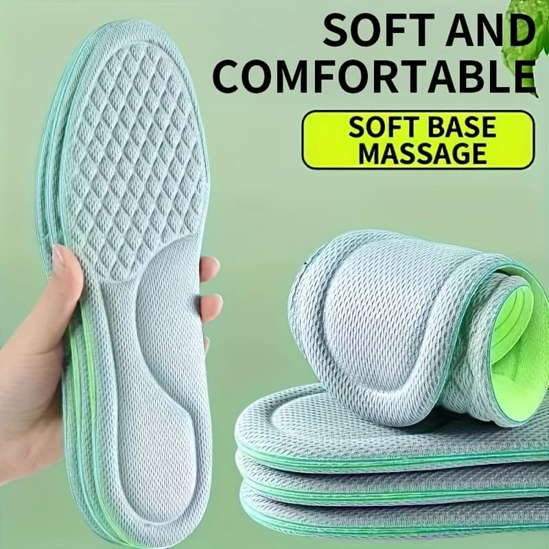 5 paia di solette, solette in assenzio, cuscino d'aria sportivo super morbido per uomo e donna, assorbimento degli urti, casual per esterni