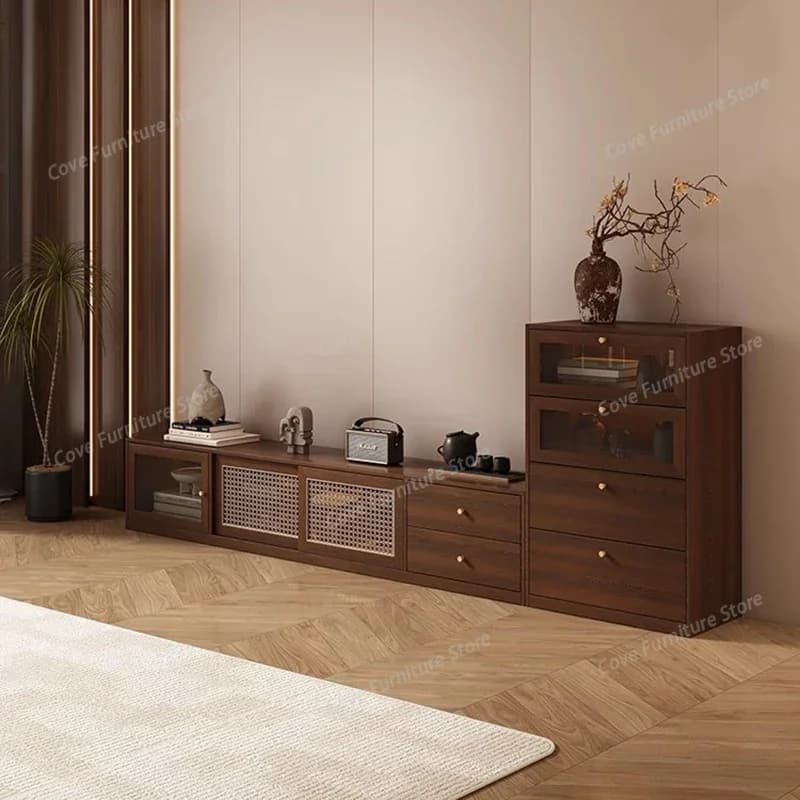 Mobili TV di Lusso per Soggiorno con Cassetti, Organizer di Design Nordico, Tavolo TV con Spazio di Archiviazione, Arredamento Trendy