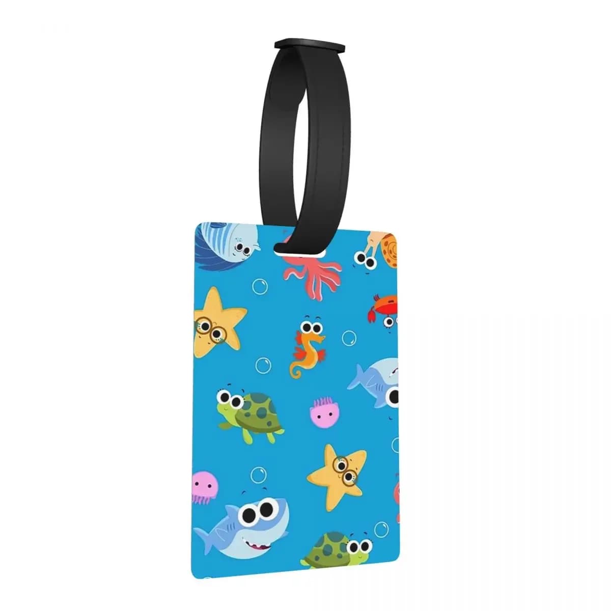 Finny The Shark Etichette per bagagli Accessori per valigie Moda da viaggio Etichetta per imbarco per bagagli Porta etichette ID Nome Indirizzo