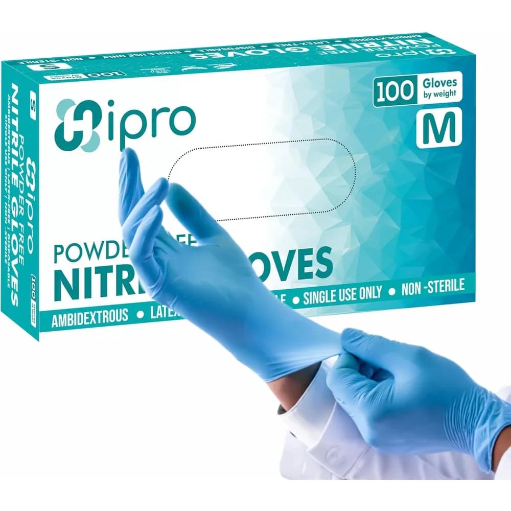 Comfortable High Touch Disposable Nitrile Gloves 4 Mil Latex and Powder Free Non Sterile Box of 100 Count for Food Handling Cooking Baking Kitchen Cleaning Dishwashing Food Service Prep Home Restaurant Use Industrial