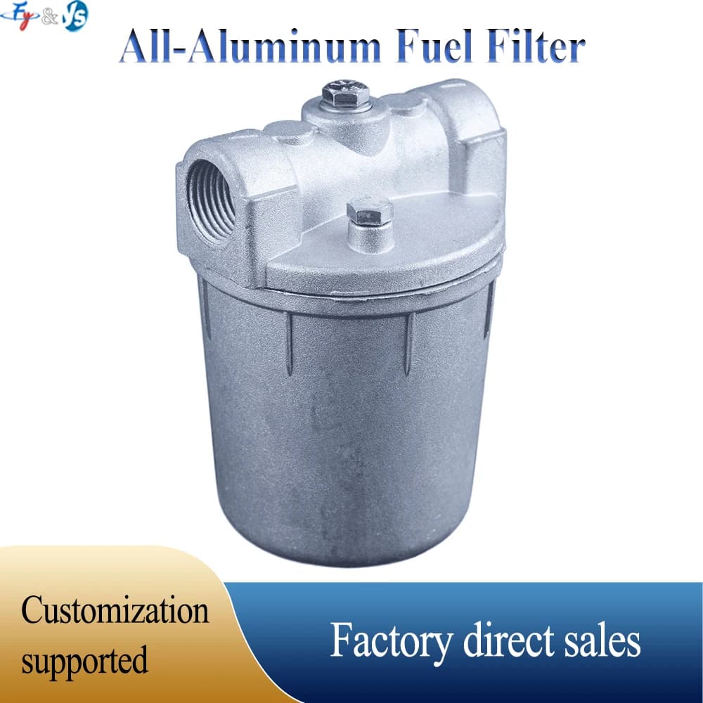 1/4 "3/8" 1/2 "3/4" 1 "Filtro Olio Diesel per Bruciatore a Olio 25L/H Caldaie Tazza di Alluminio Bottiglia di Filtro per Olio Scuro Bruciatore di Carburante Pulito