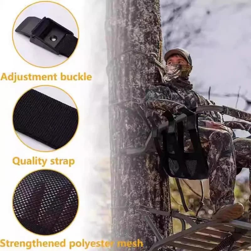Adjustable Universal Treestand Seat for Hunting Replacement Mesh Chair Fit for Lock-On Climbing Ladder Tree Stand Tactical Gear