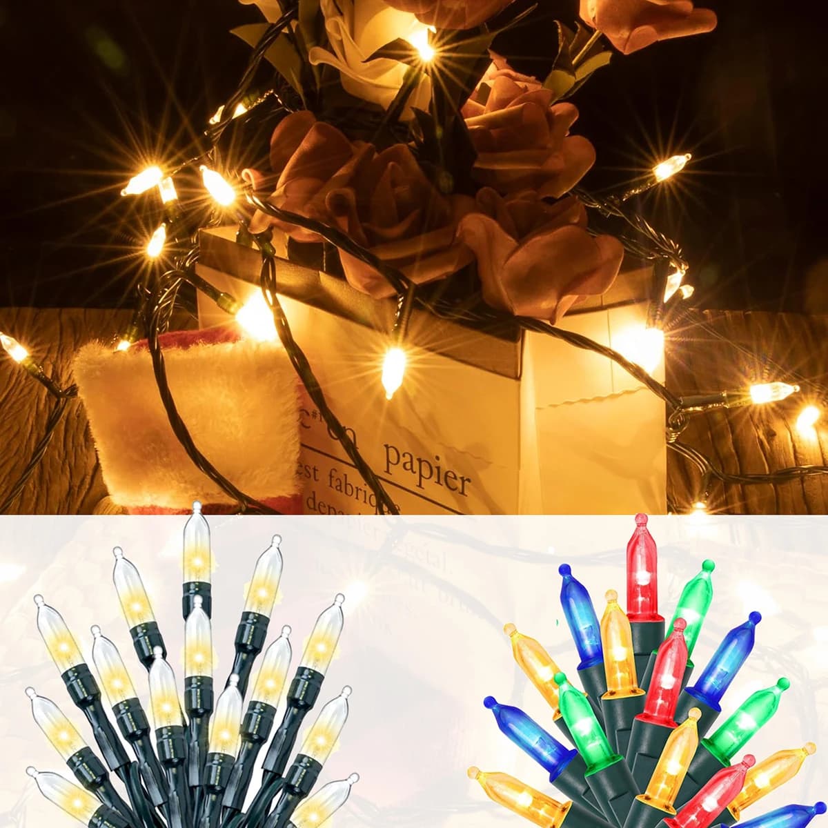 10M 100LED String Lights fata Remote USB luci dell'albero di natale ghirlanda per la festa di capodanno giardino terrazza decorazione natalizia