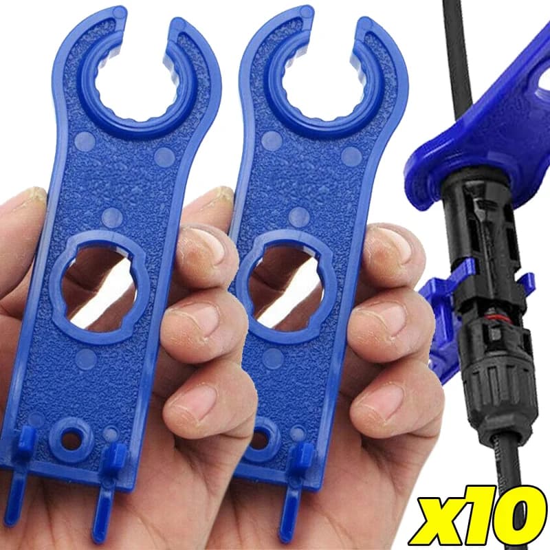 Chiave per Connettori Solari 1/10x, Strumento di Disconnessione per Pannelli Fotovoltaici, Chiave in Plastica ABS Tascabile per Connettori MC4