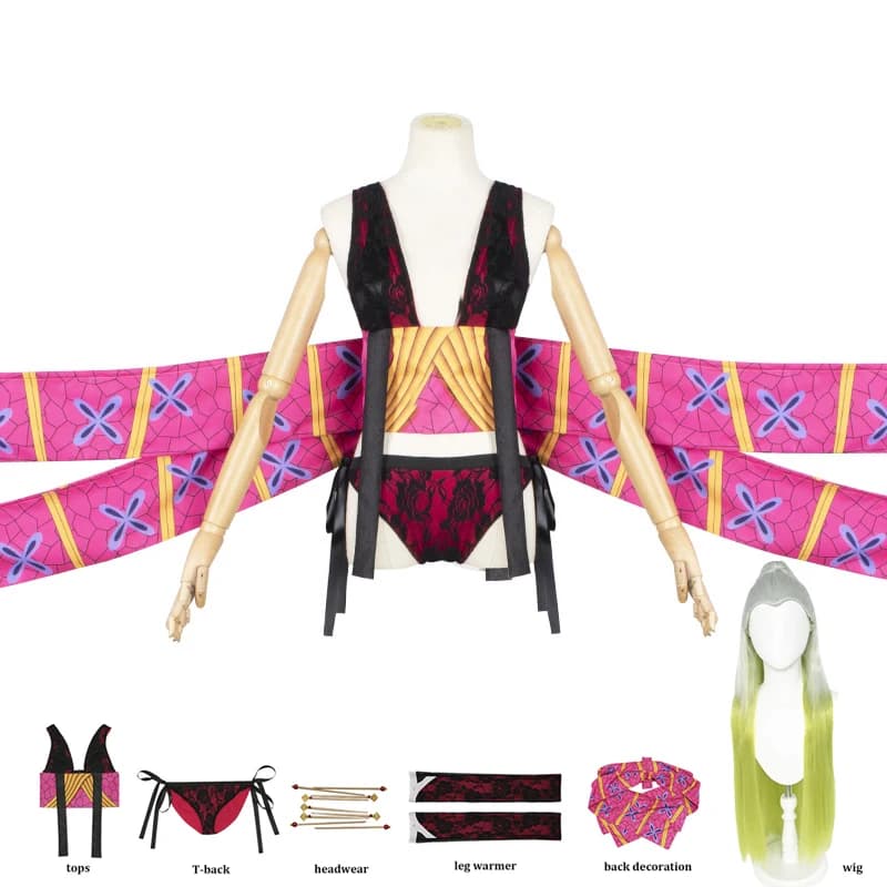 Daki Cosplay Demon Slayer Cosplay Costume Wig Women Halloween Carnival Party Comic-con Role Playing Dress up Outfits