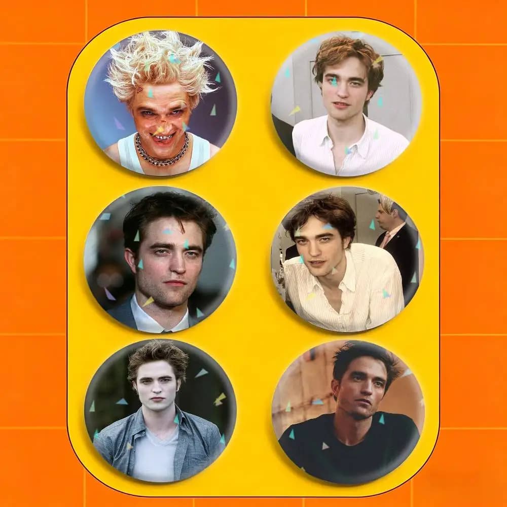 R-Robert P-Pattinson 32/44/58mm Handmade Pins Round Brooch Badge Backpacks Clothes Jewelry Gifts