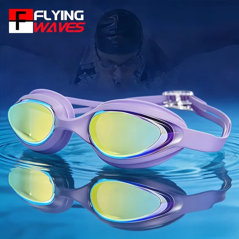 Occhialini da Nuoto in Silicone con Montatura Sottile, HD, Antiappannamento, Antinfiltrazione, per Uomini e Donne, Protezione Occhi per Sport Acquatici, per Adolescenti e Adulti
