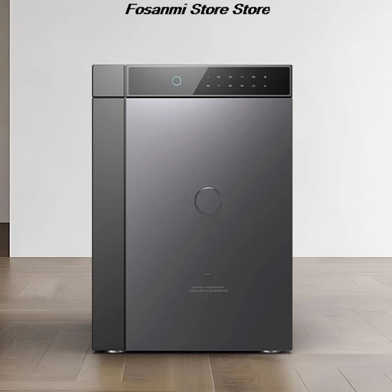 2025 Cassetta di sicurezza intelligente 60CM Armadietto di sicurezza Blocco password per impronte digitali Touch screen completo Acciaio antifurto per comodino dell'home office