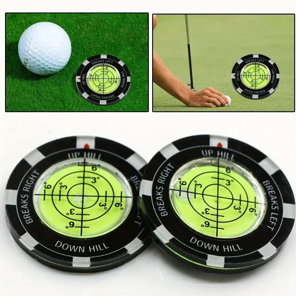 Golf Putt Ball Marker Lettore verde rotondo ad alta precisione Golf Putting Aid Pope Reader 1PC