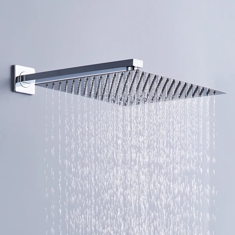 LANYGO 40 cm * 40 cm Doccia a pioggia quadrata 16 "pollici Soffione doccia in acciaio inossidabile Soffioni doccia a pioggia a risparmio idrico CP1616A