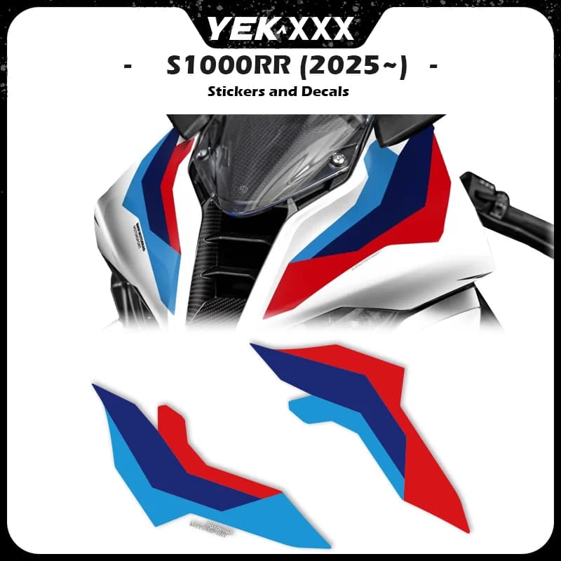 Adesivi per la testa della decalcomania dell'autoadesivo anteriore del guscio della carenatura del motociclo (2025~) per BMW S1000RR 2025