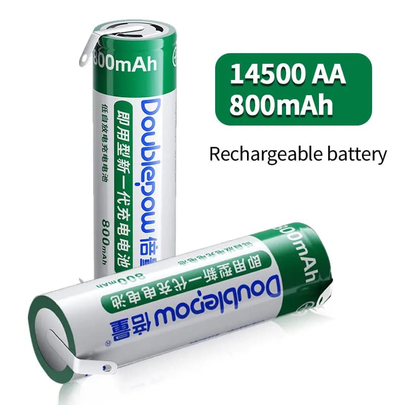 14500 AA 800mAh 3.7V Lithium Ion Rechargeable Battery with Philips Electric Saver Batteries Welding tab
