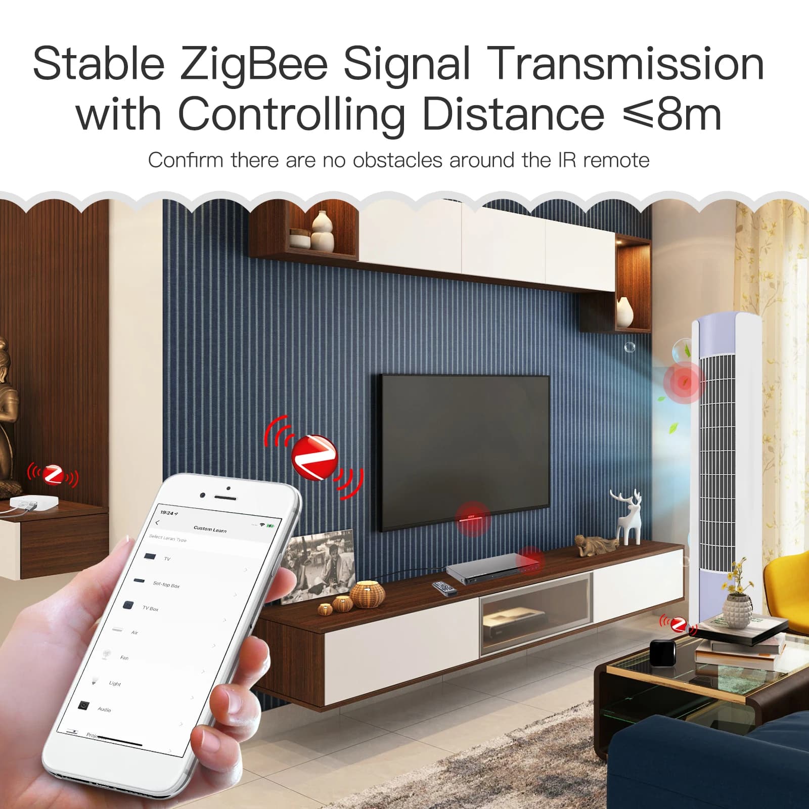 Telecomando Universale a Infrarossi Compatibile con Alexa e Google Home, Controllo Remoto IR per Casa Intelligente