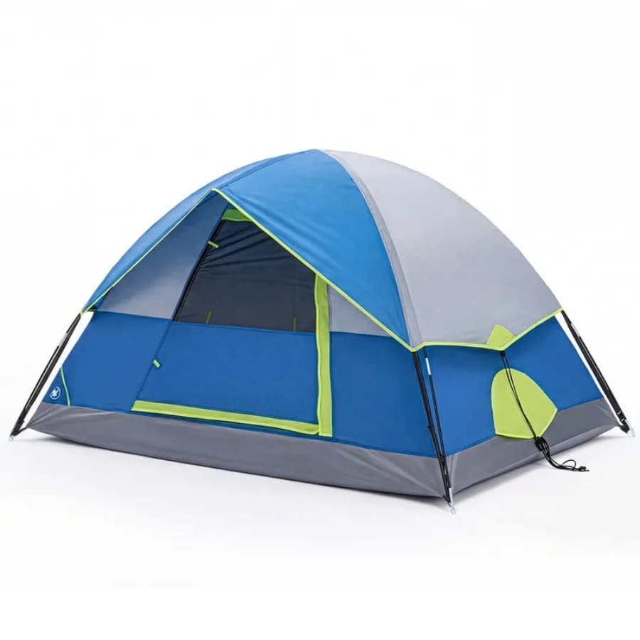 4 Person Waterproof Camping Tent with Rainfly Easy Setup Dome Tent with Mesh Windows and Skylights Lightweight Portable Tent fo