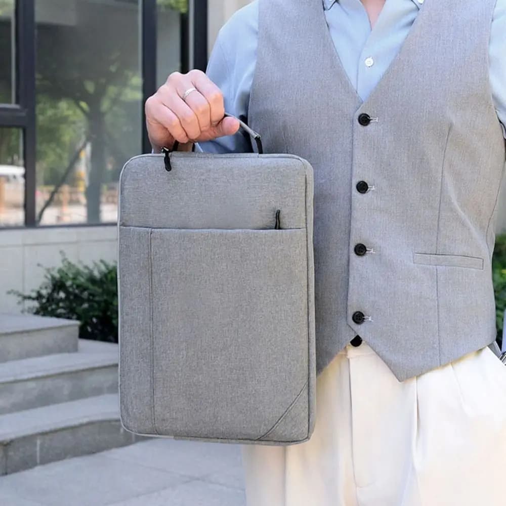 Borsa per laptop in tessuto Oxford resistente, resistente all'usura, con tasca, borsa per tablet, borsa per laptop impermeabile, per ufficio