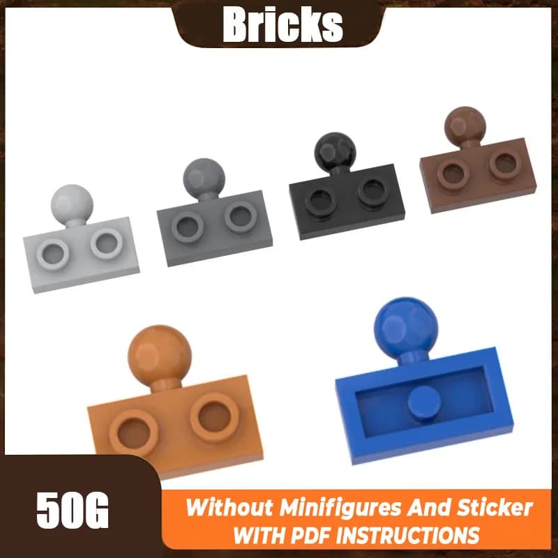 50g MOC Parti 14417 Piastra Modificata 1x2 con Palla di Traino sul Lato Compatibile Mattoni FAI DA TE Blocchi di Costruzione Particelle Giocattolo Del Capretto Regalo