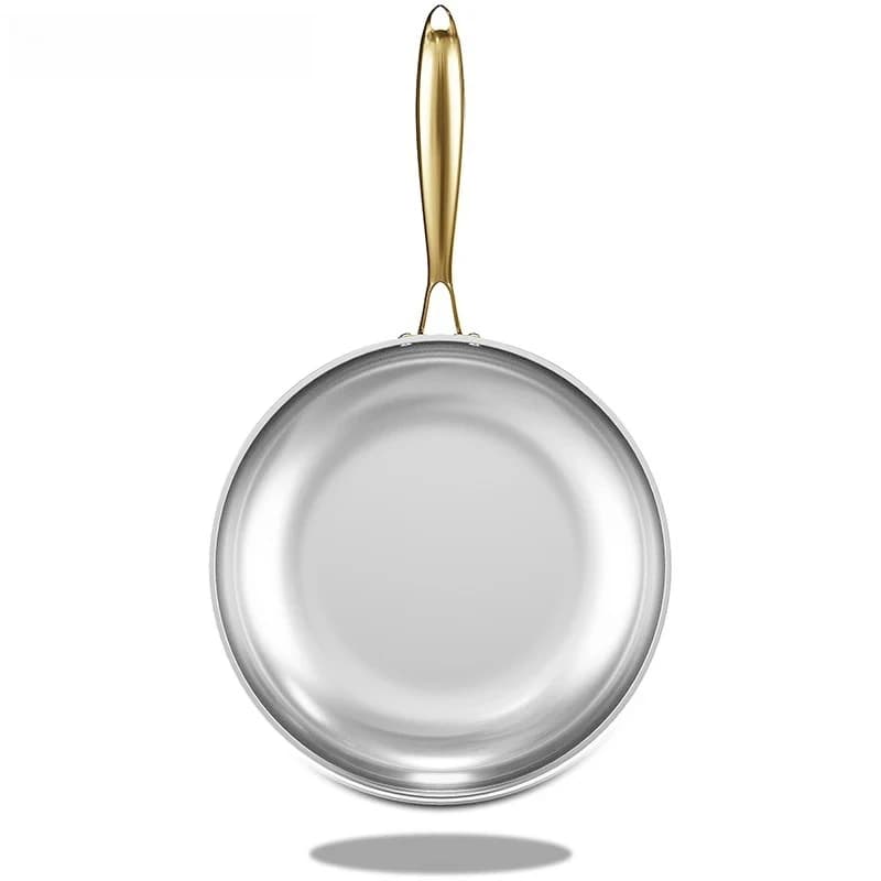 Stainless Steel Plate 316 Non-coated Anti-stick for Steaks and Wok, for Gas and Induction Plans, Kitchen Tools