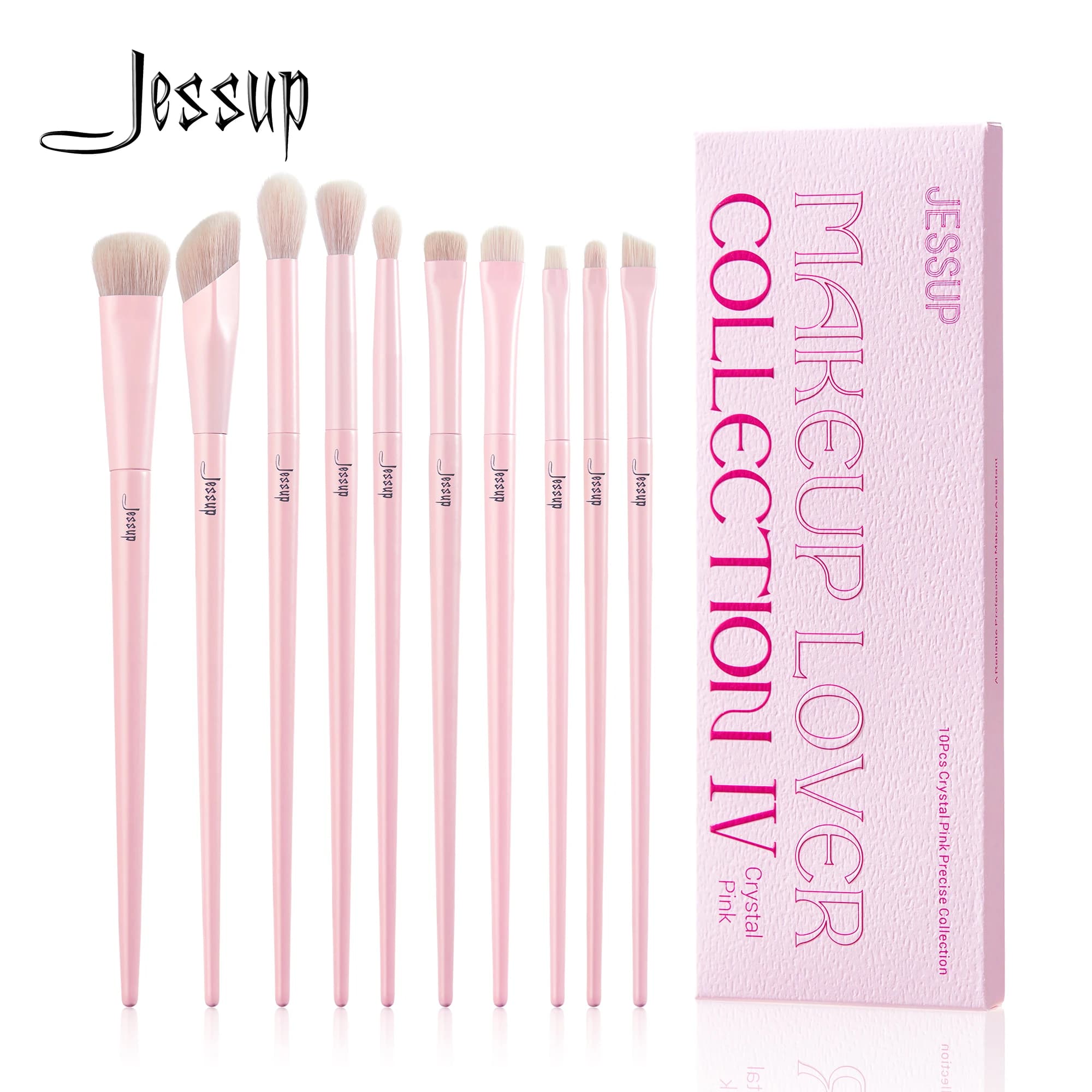 Jessup Shade Brush Set Pink Eye Makeup Brushes Brush for Corrector Liner Foam Brush for Premium Vegan Shade for Make-up, T496