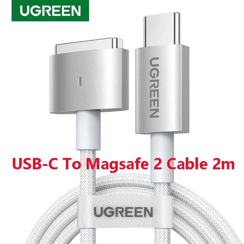 Ugreen LED magnetico per cavo di ricarica da usb c a magsafe 2 caricabatterie PD per cavo adattatore di alimentazione ad aria Apple MacBook pro 2m 85W 65 w45w