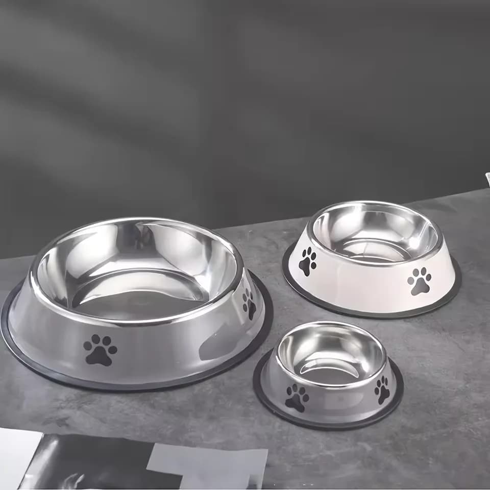 Stainless steel pet bowl cat bowl dog food bowl multiple specifications anti-fall food bowl large capacity feeding pet supplies