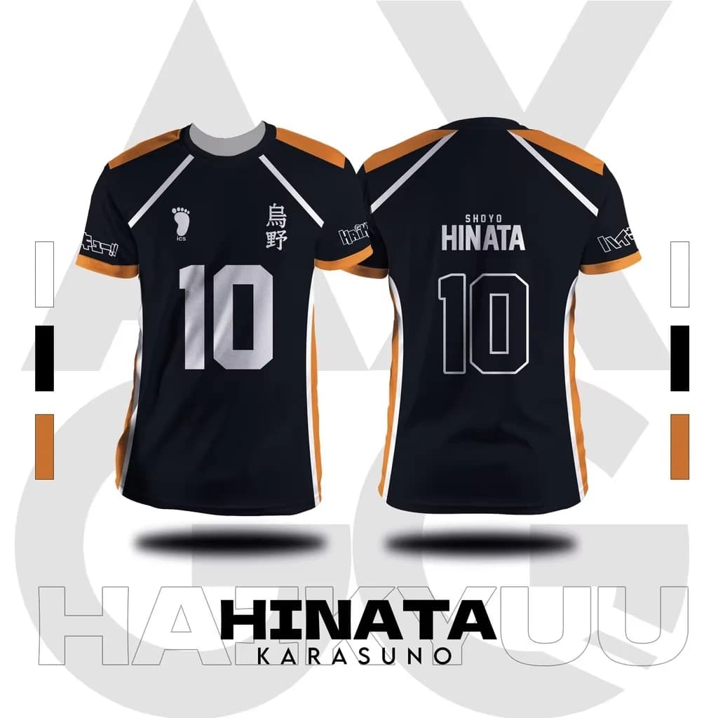 Maglia della squadra di pallavolo Bandai Karasuno, estiva, ad asciugatura rapida, comoda, per sport e tempo libero, ampia e ad asciugatura rapida, coordinata per la famiglia