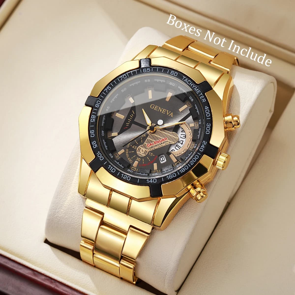 Orologi da uomo d'affari di lusso con quadrante grande Orologio al quarzo con calendario di moda per orologio da uomo Reloj Hombre (senza scatola)