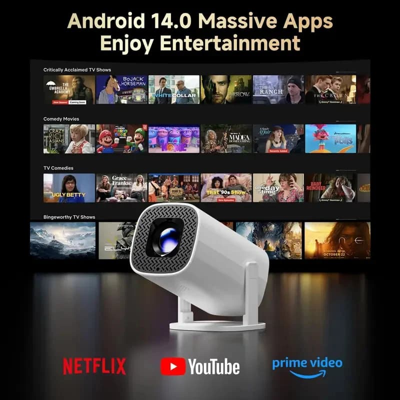 P30PRO Proiettore Mini Smart Android 14 WiFi6 BT 5.0 Supporta 4K 1280 * 720P Supporta Screen Mirroring Proiettore Home Theater Nuovo
