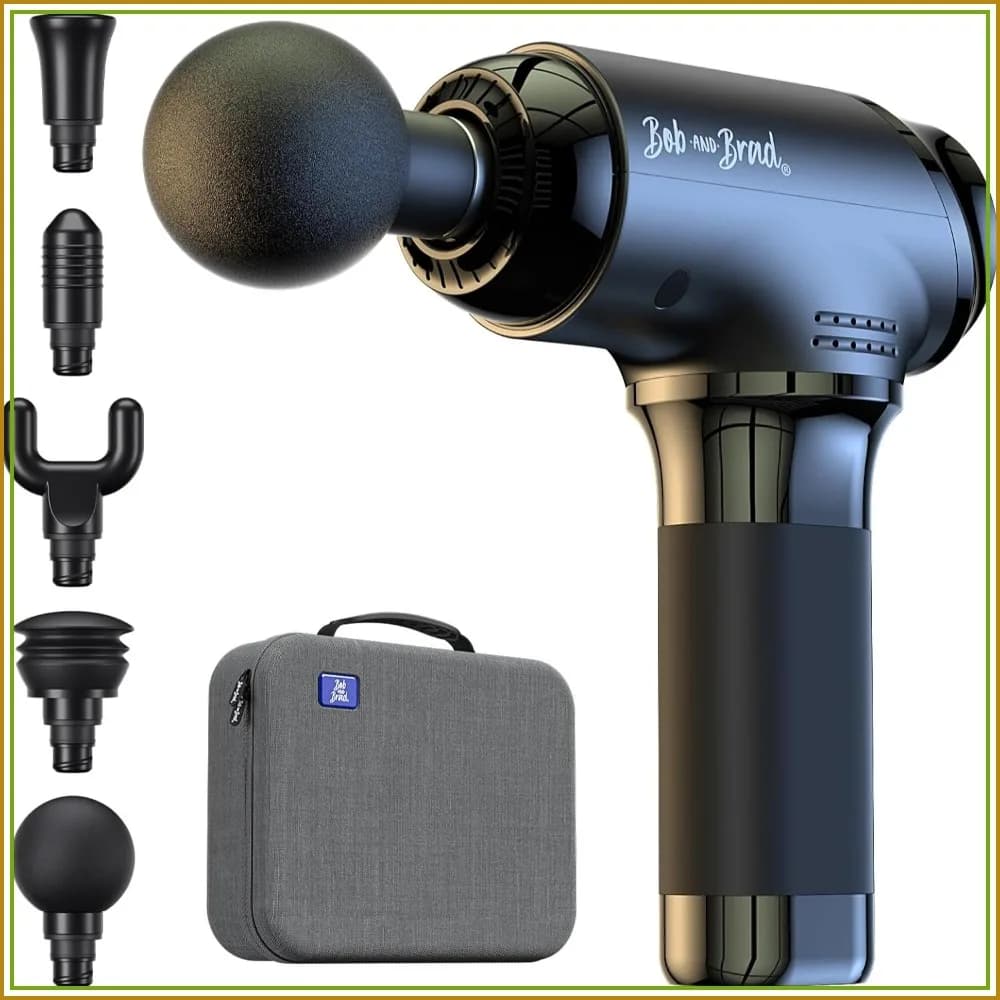 Deep Tissue Percussion Massage Gun, 45lbs Stall Force, 10mm Amplitude, 4000mAh Battery, USB-C, Quiet 45dB, 2-Year Warranty
