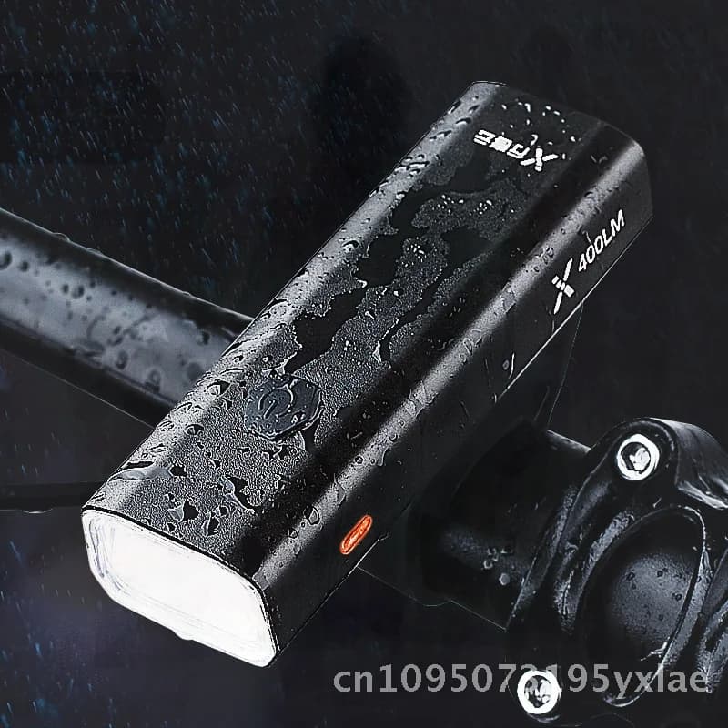 Faro per bicicletta ricaricabile tramite USB in lega di alluminio Luce di guida notturna super luminosa antipioggia per mountain bike 400-1200 lumen