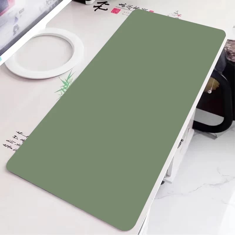 Tappetino per mouse da gioco verde solido grande tastiera da gioco semplice tappetino per mouse tappetino per laptop tappetini da tavolo tappetini da scrivania antiscivolo per giocatori estesi