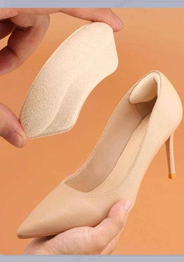 1 paio di cuscinetti antiscivolo e antiusura per tallone, cuscinetti beige per scarpe da donna e sneakers da uomo, inserti per il comfort del piede per l'uso quotidiano