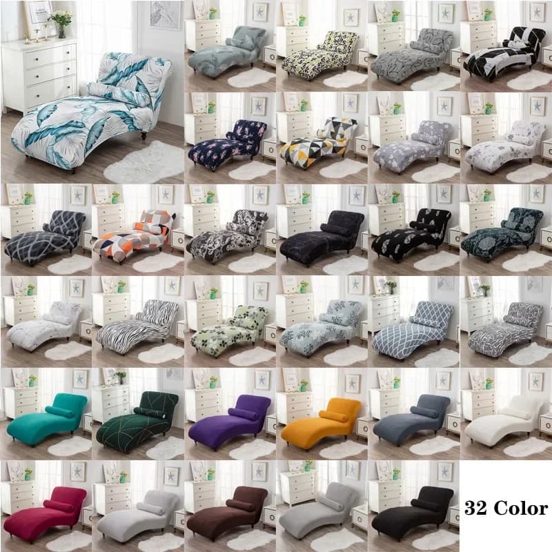 Stretch Armless Chair Protective Cover Elastic Velvet Chaise Longue Cover Sofa Bed Armcair Slipcovers Home Living Room Decor