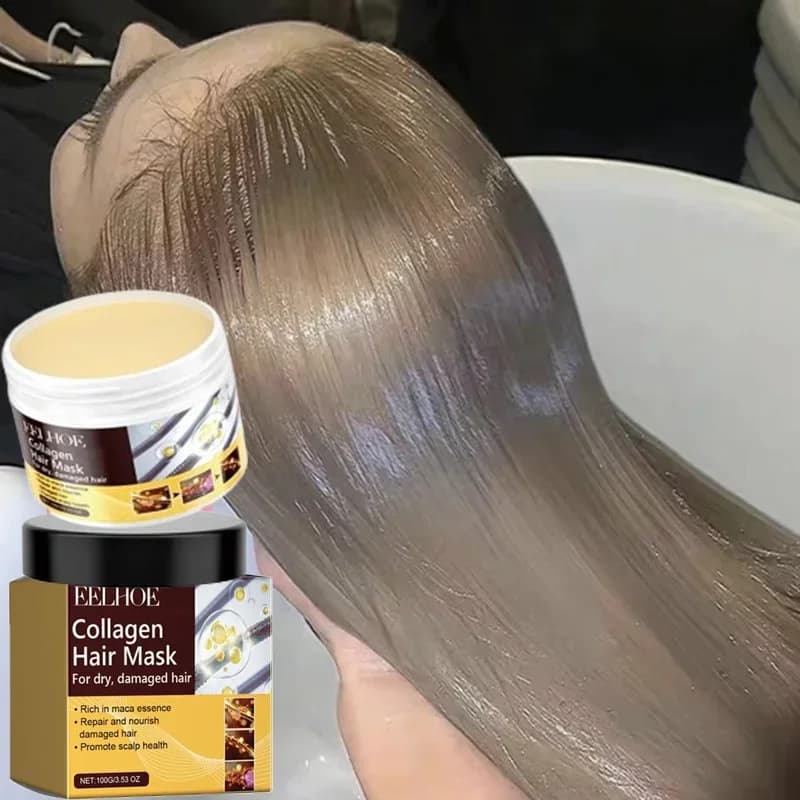 Collagen repairing hair mask Repairs dry hair Studded hair embellished Strong humidification Straightness Moisturizing hair mask soft and smooth